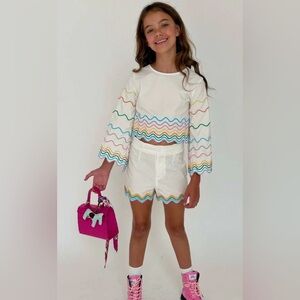 Sollddddd New without tags Lola & the boys rainbow bright wave set size 10